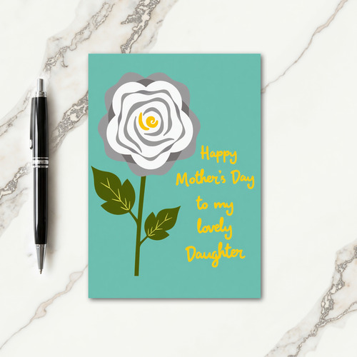 Yellow Script Mothers Day Card