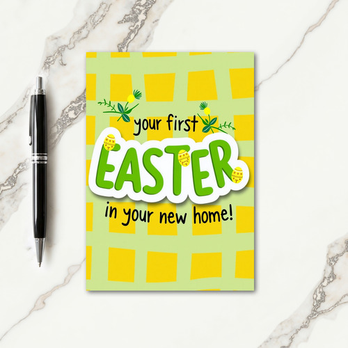 Yellow Squares Easter Card