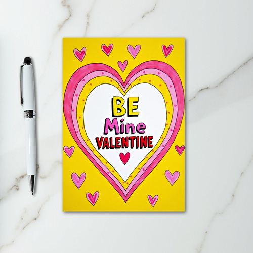 Yellow Valentines Day Card