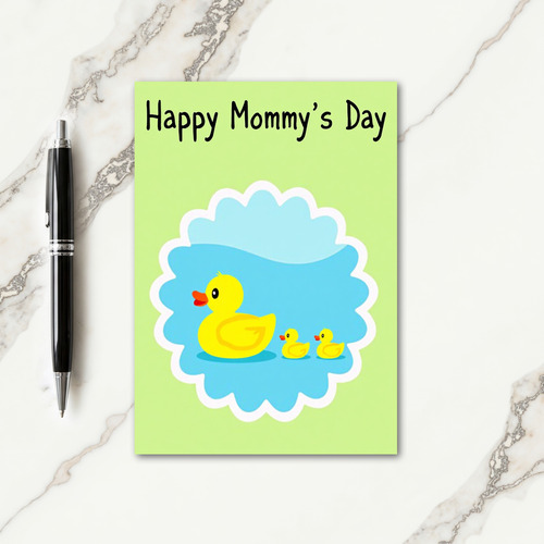 Yellow Waterfowl Mommys Day Card