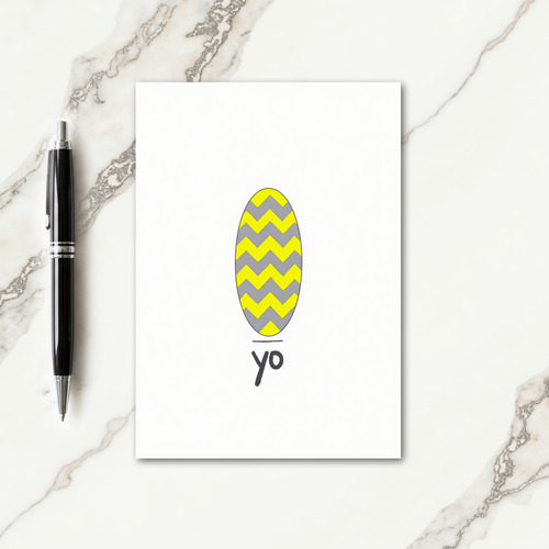 Yo Modern Graphic Art Card