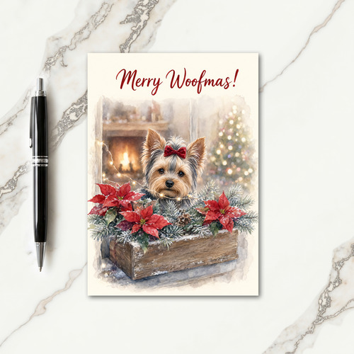 Yorkshire Terrier Christmas Card