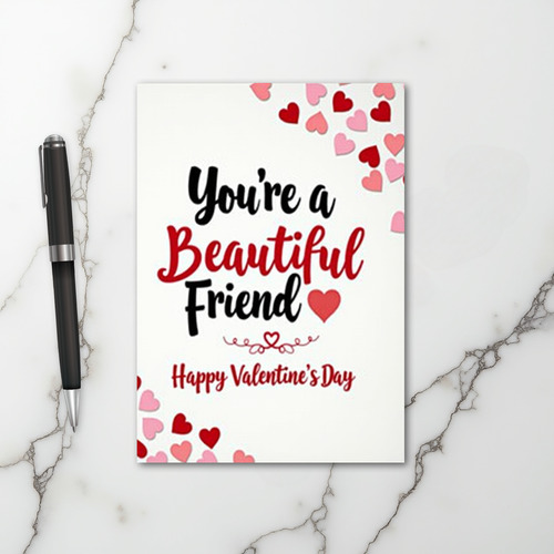 You Are Beautiful Valentines Friend Card