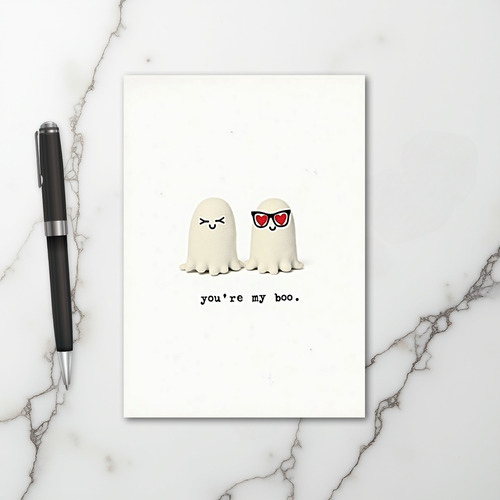 You Are My Boo Cute Ghost Love Card
