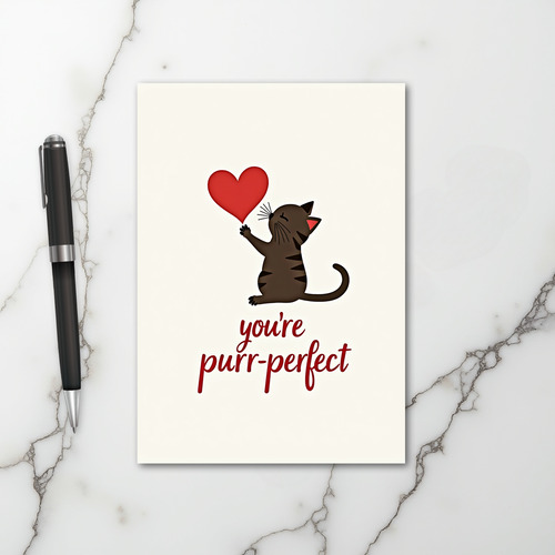 You Are Purrfect Cat Love Card