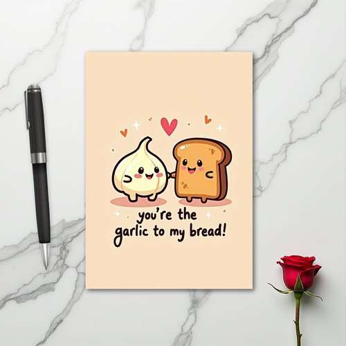 You Are The Garlic To My Bread Card