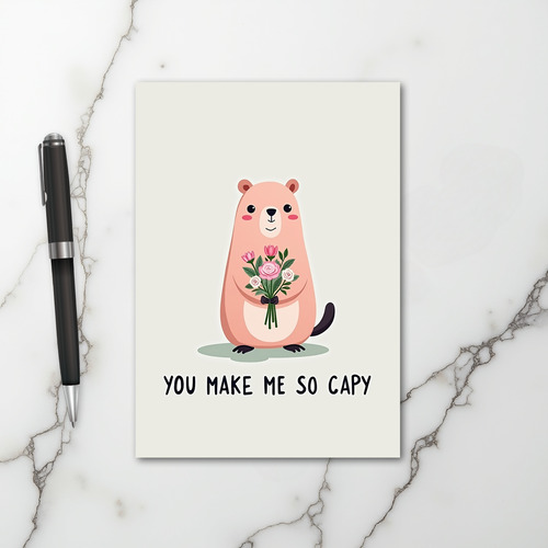 You Make Me Happy Capy Card