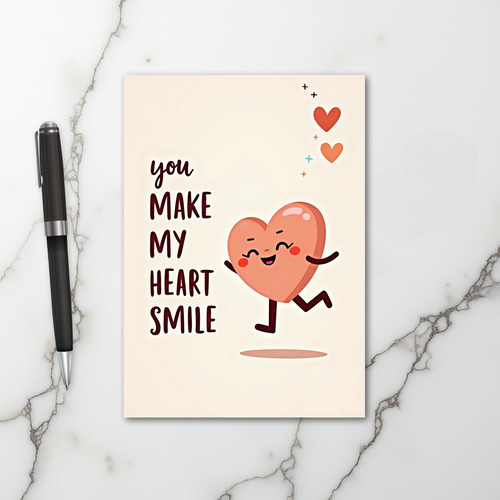 You Make My Heart Smile Love Card