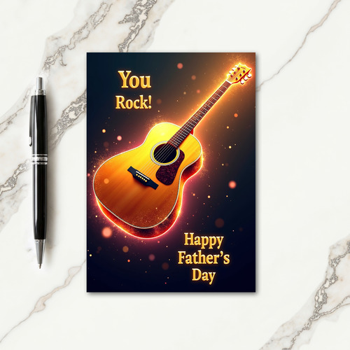 You Rock Fathers Day Music Card
