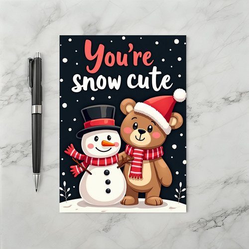 Youre Snow Cute Bear Snowman Card