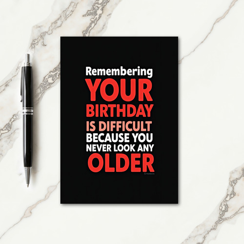 Youthful Bold Text Card