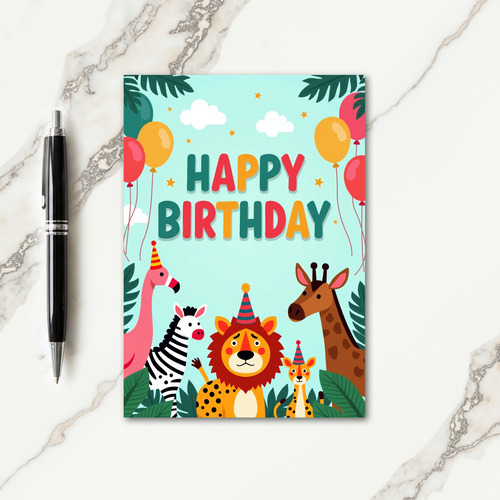 Youthful Savanna Party Card