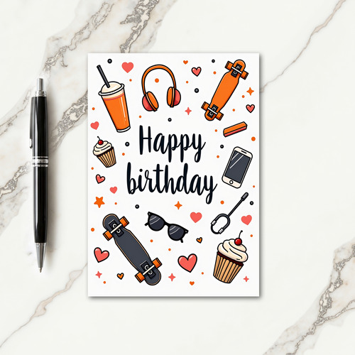 Youthful Skate Birthday Card