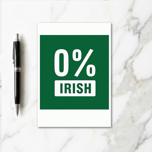 Zero Percent Irish Card