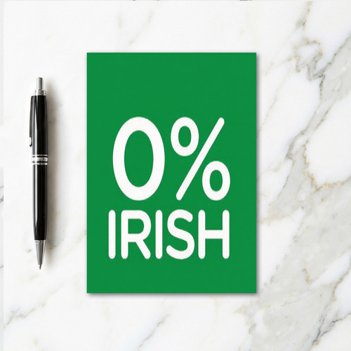 Zero Percent Irish Fun Card