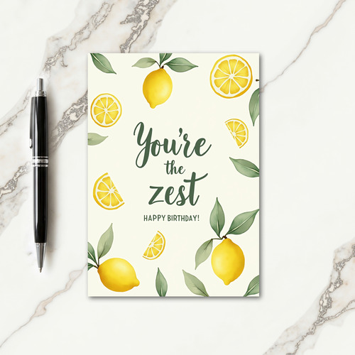 Zesty Birthday Watercolor Art Card